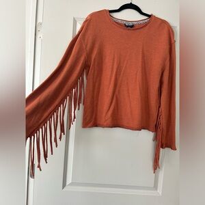 Fringe wrangler sweater